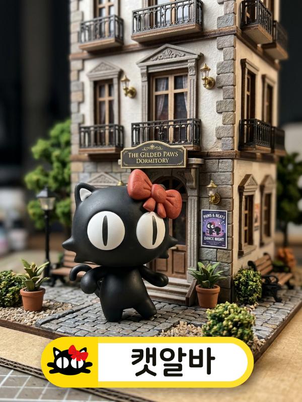 숙소 제공 혜택에 신나서 춤추는 여우알바 밤알바 이미지