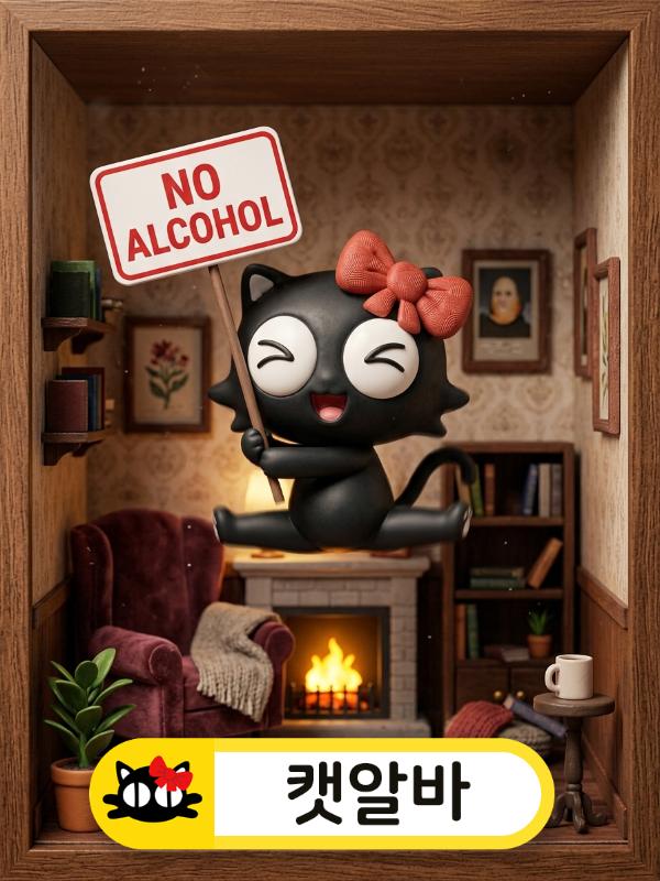 술 안 마시는 환경에 신나서 춤추는 여우알바 룸알바 이미지